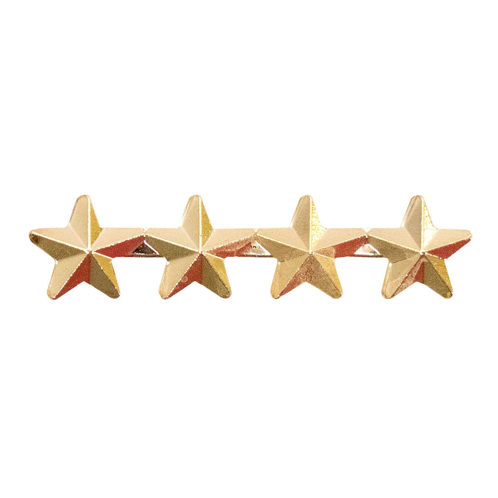 4 Gold 5/16" Stars on a bar (1 pcs)