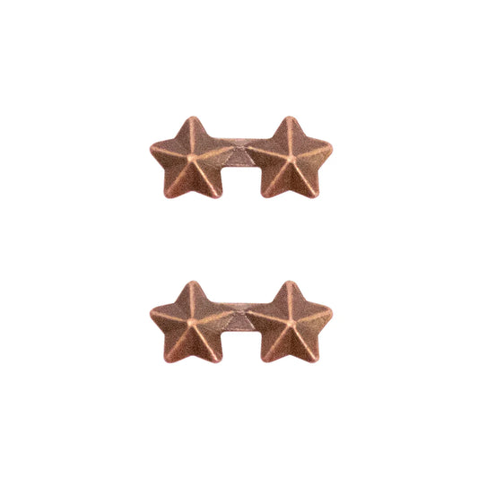 2 Bronze 3/16" Stars on a bar (2 pcs)