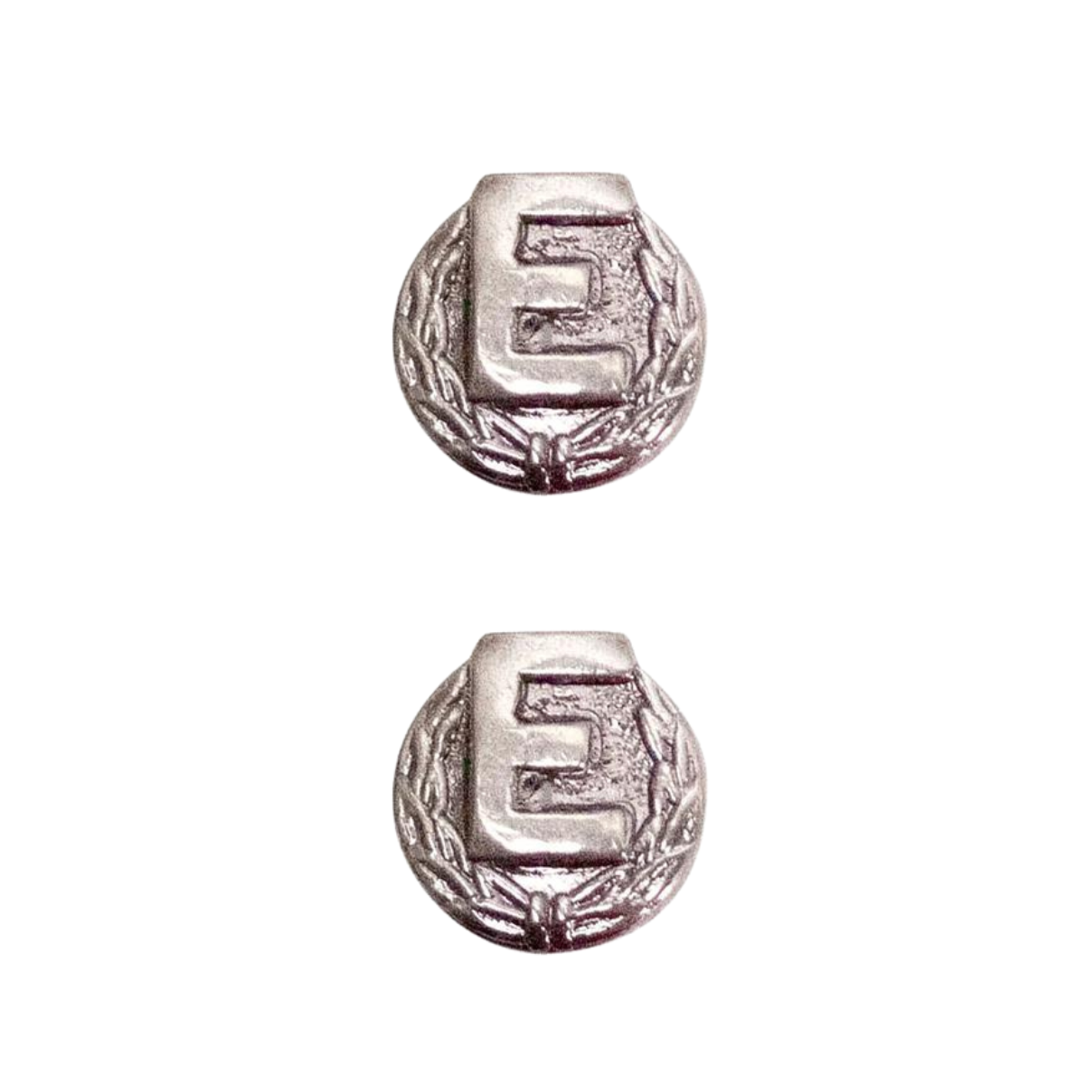 Letter E with Wreath (2 pcs)