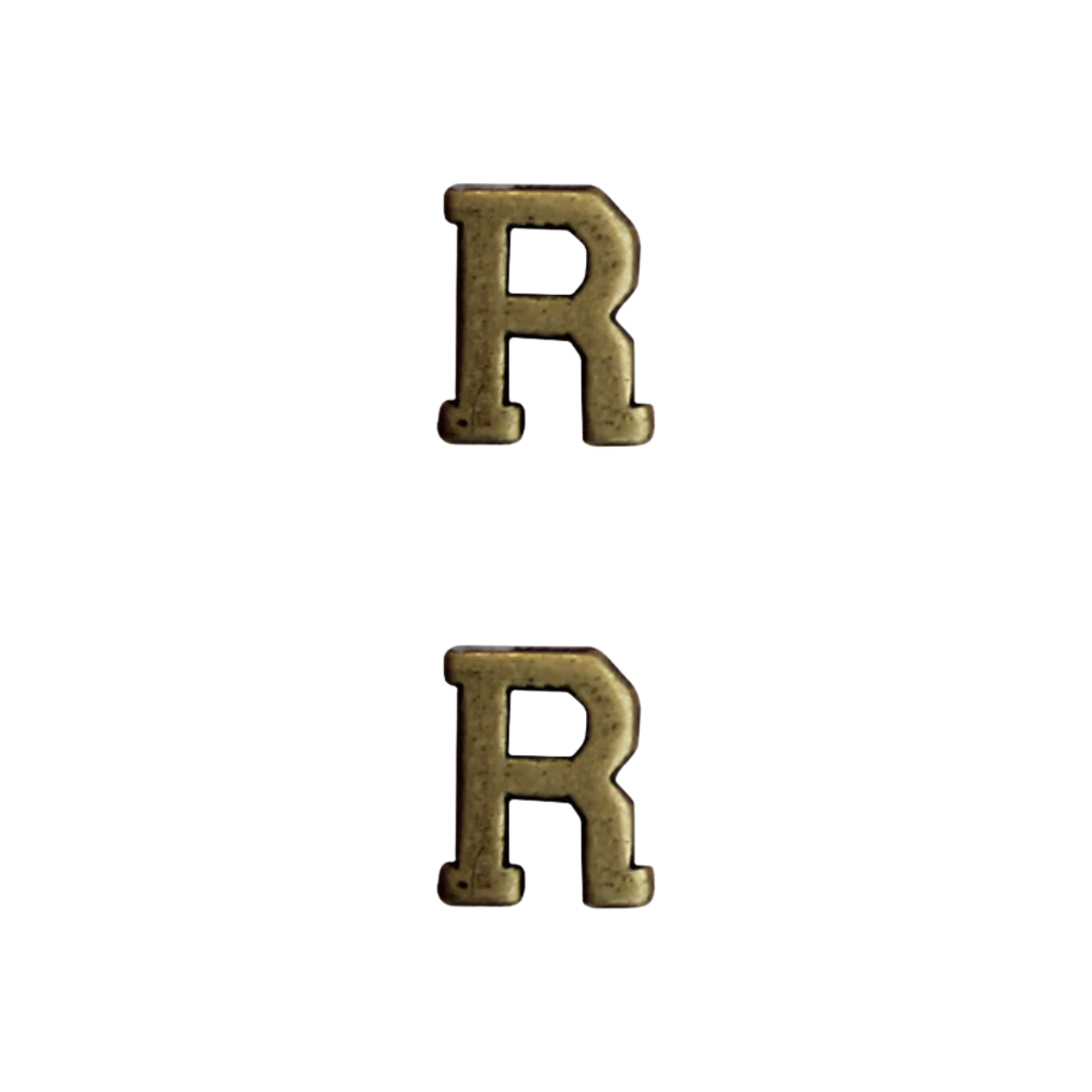 Bronze Letter R (2 pcs)