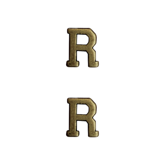 Bronze Letter R (2 pcs)