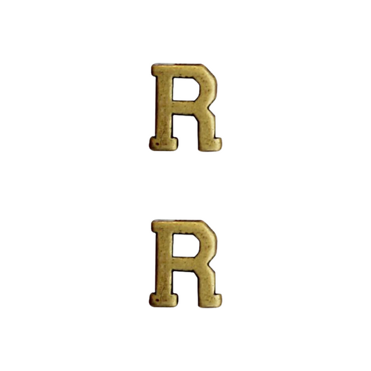 Gold Letter R (2 pcs)