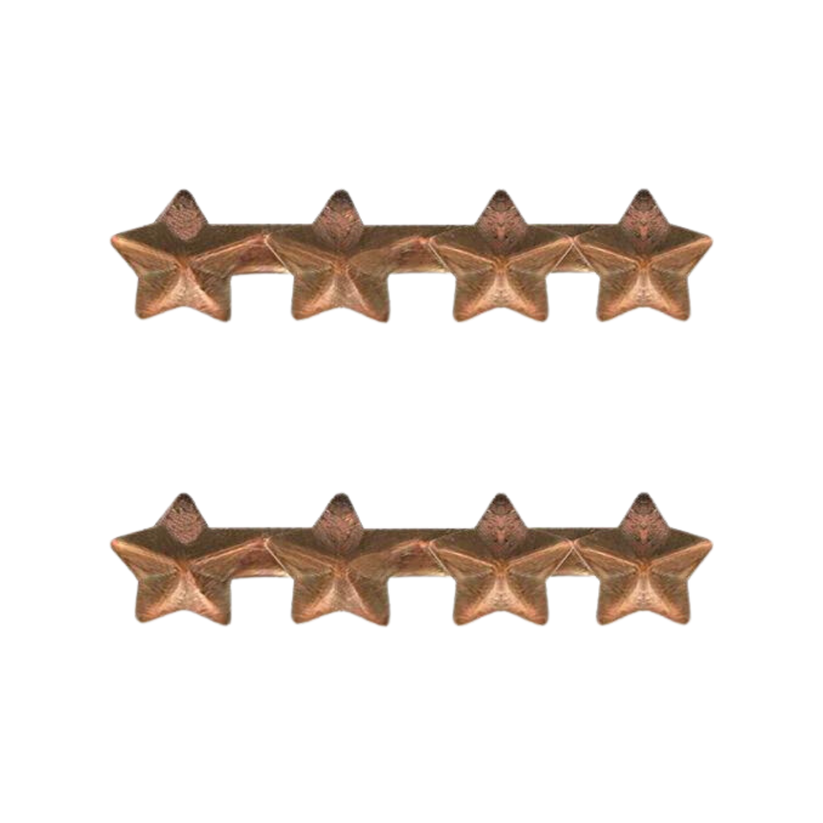 4 Bronze 3/16" Stars on a bar (2 pcs)
