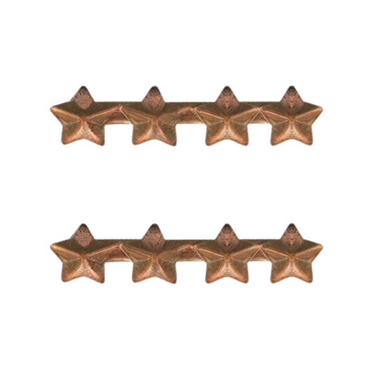 4 Bronze 3/16" Stars on a bar (2 pcs)