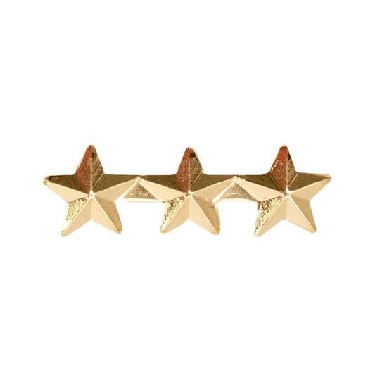 3 Gold 5/16" Stars on a bar (1 pcs)