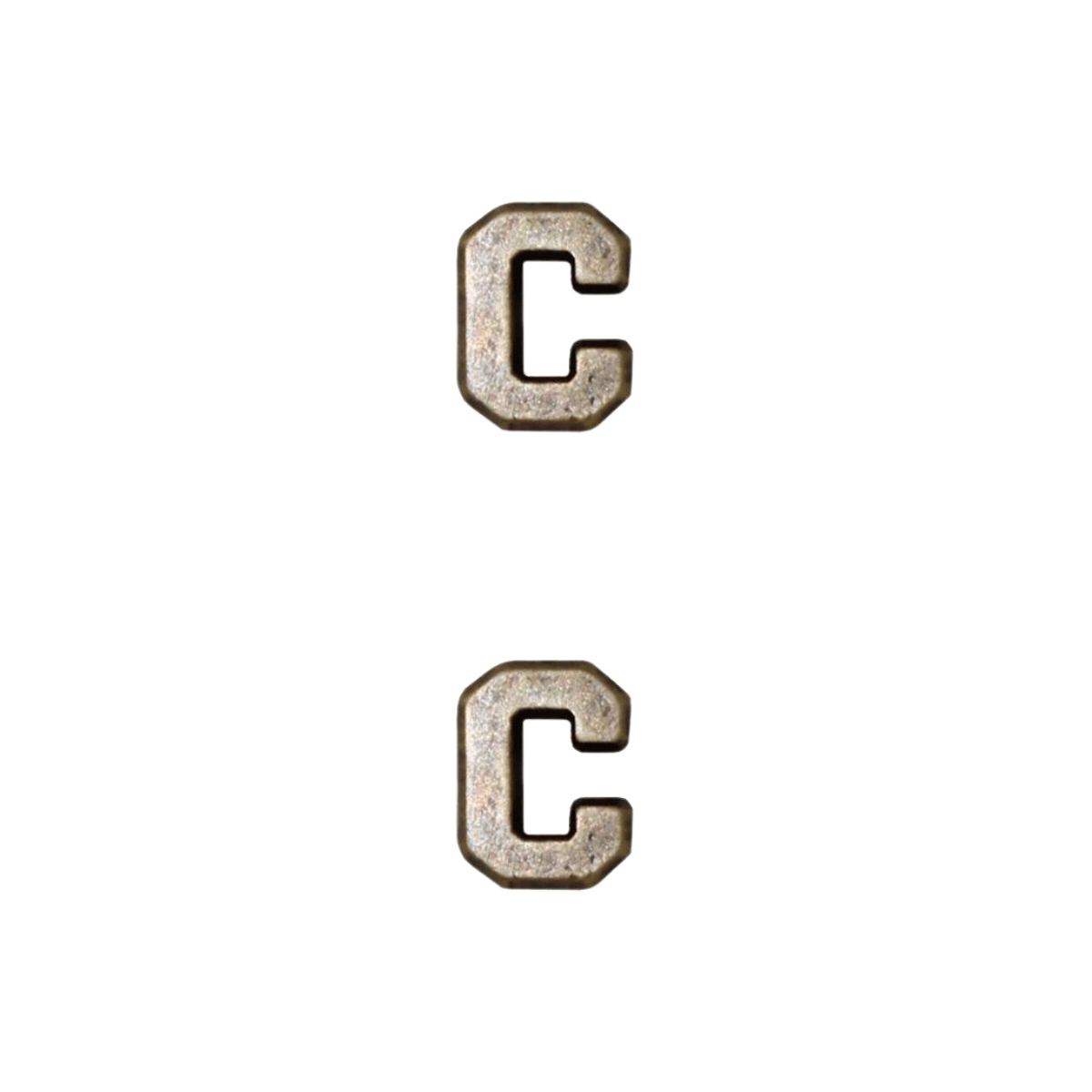 Bronze Letter C (2 pcs)