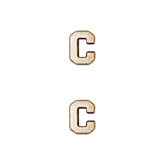 Gold Letter C (2 pcs)