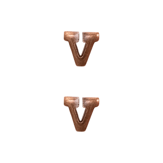 Bronze Letter V (2 pcs)