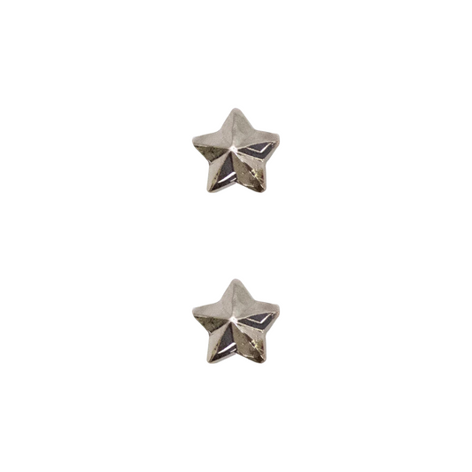 1 Silver 3/16" Star (2 pcs)