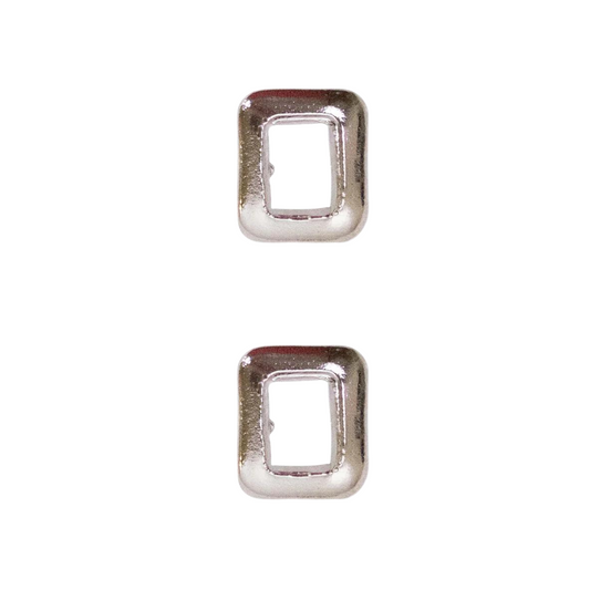 Silver Letter O (2 pcs)