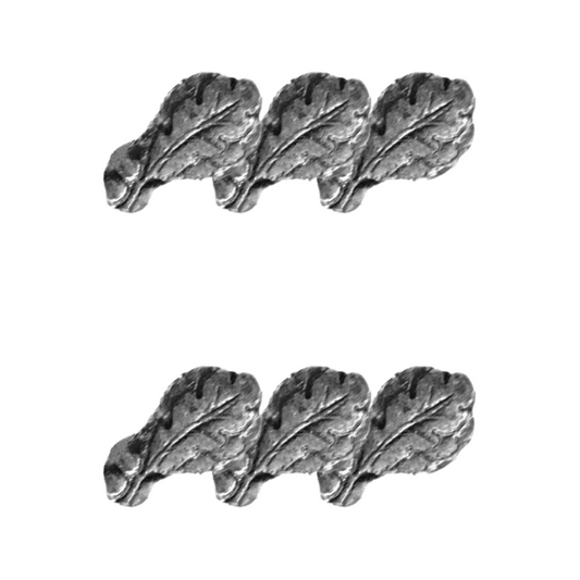 3 Silver Oak Leaf Cluster (2 pcs)