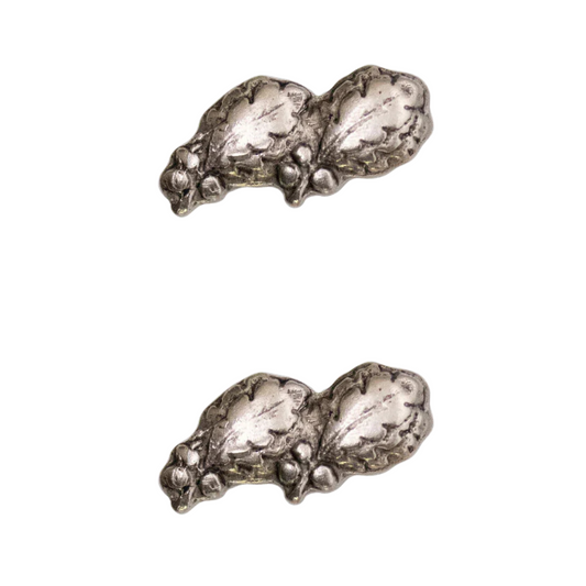 2 Silver Oak Leaf Cluster (2 pcs)