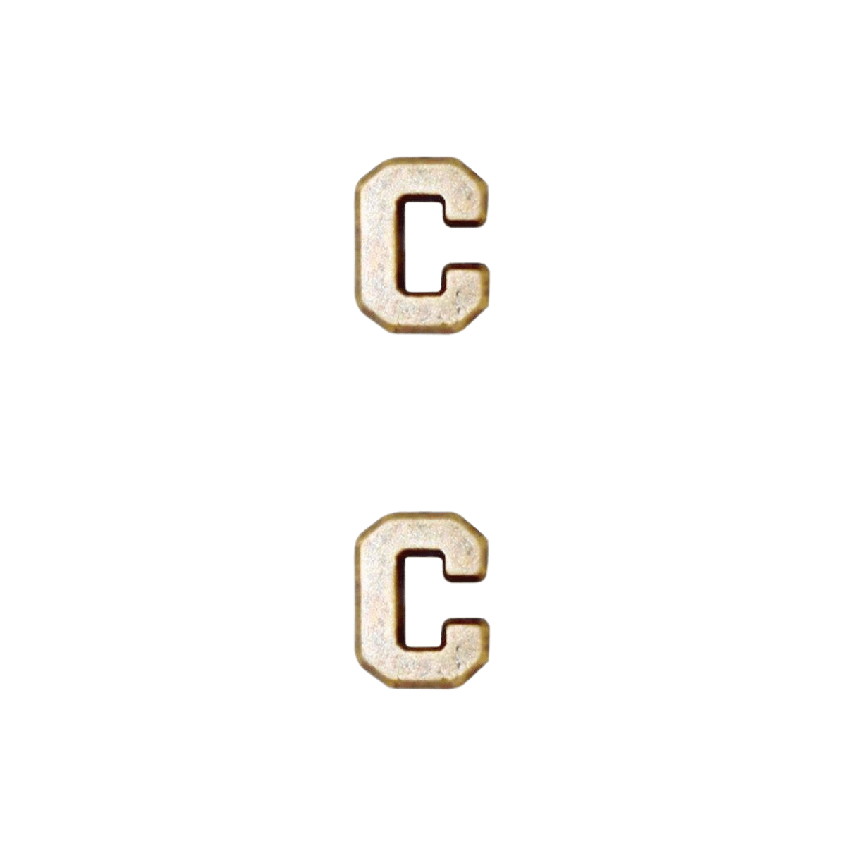 Gold Letter C (2 pcs)