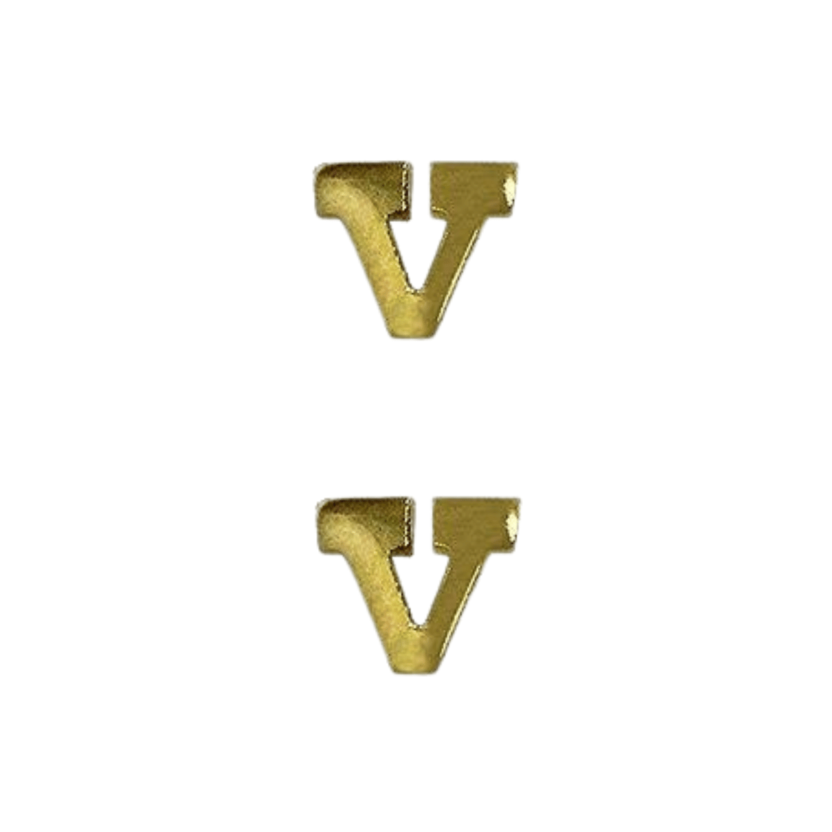 Gold Letter V (2 pcs)