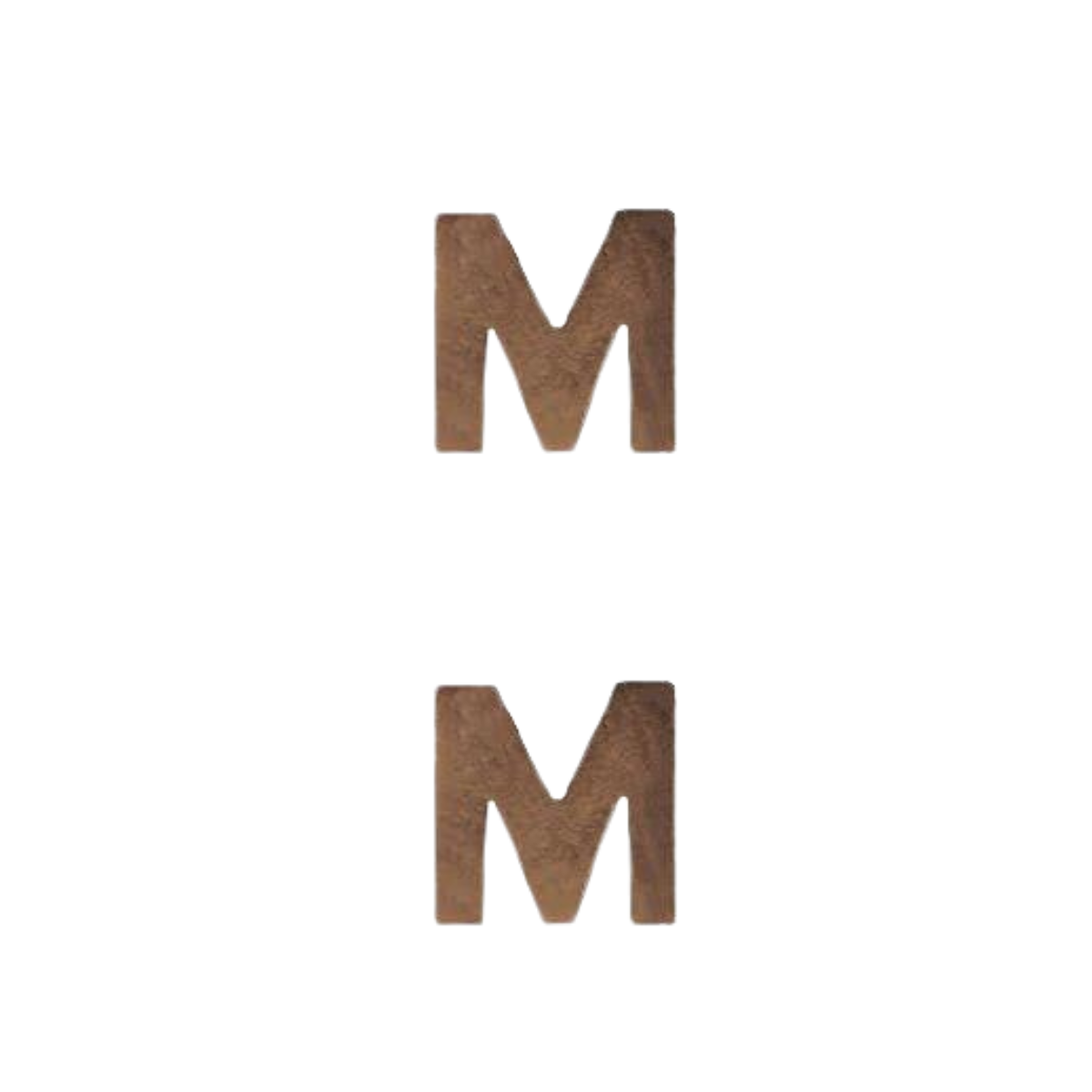 Bronze Letter M (2 pcs)